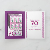 姉妹-幸せな第70誕生日 カード (内部)