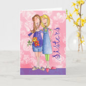 姉妹-挨拶状 カード (黄色い花)