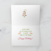 姉妹、水彩花宗教的誕生日 カード (内部)