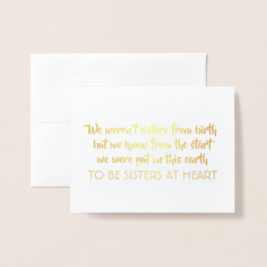 姉妹-甘い新婦付添人の提案--があるため 箔カード (封筒付き正面)