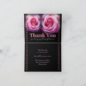 姉妹 結婚式の花嫁の介添え人 お礼 ピンクのバラ サンキューカード (内部)