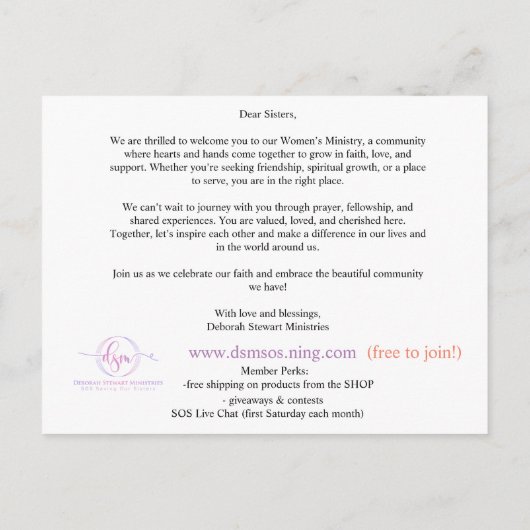 姉妹#1 ポストカード (裏面)