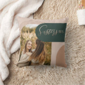 姉妹BFFS幾何同心円アーチ写真 クッション (ブランケット)