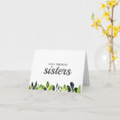 姉最高の妊娠の告知カード カード (黄色い花)