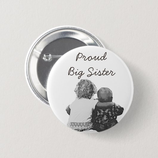 姉誇りを持ったちゃんシャワーまたは新しい姉のボタン 缶バッジ (正面&裏面)