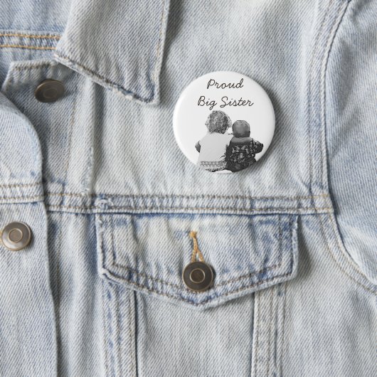姉誇りを持ったちゃんシャワーまたは新しい姉のボタン 缶バッジ (インサイチュ)