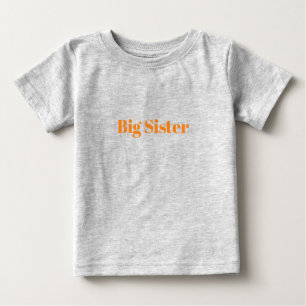 姉 オレンジ カスタム名 ベビーTシャツ