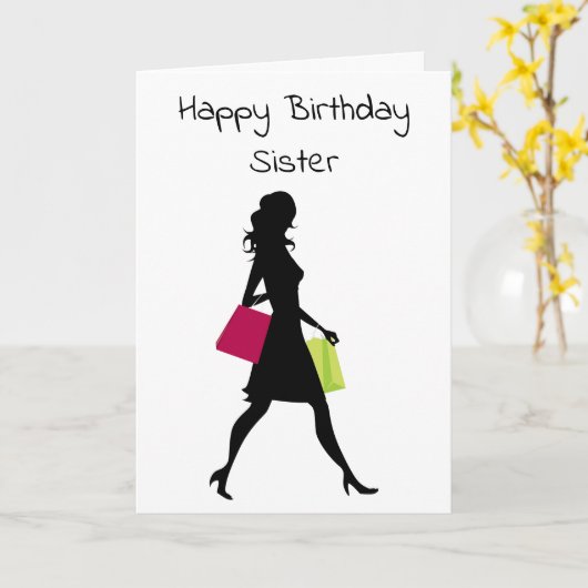 **姉***誕生日は、お客様に カード (黄色い花)