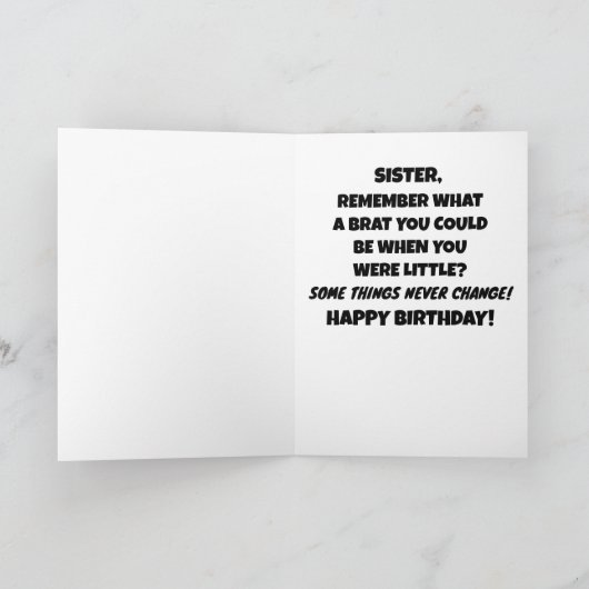 姉 誕生日 やんちゃ 面白い カード ギフト (内部)
