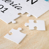 始まった場所カスタム地図バレンタインデー ジグソーパズル (側面)