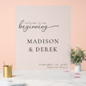 「始まりにようこそ」結婚の アクリルサイン (ウェディング)