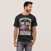 始まりましたカメルーンの旗で米国の物語に住むよろしいです Tシャツ (正面フル)