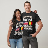 始まりましたベルギーの旗で米国の物語に住むよろしいです Tシャツ (ユニセックス)