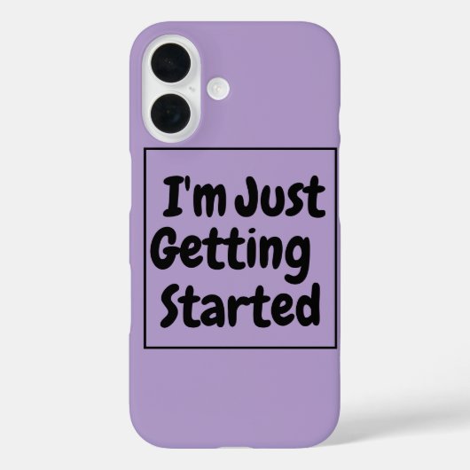 "始めたばかり" フレーズ ブラックレタリング Case-Mate iPhoneケース (裏面)