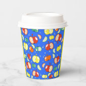 始めようパーティーポップ・アートの- Apple on Blue 紙コップ (正面)