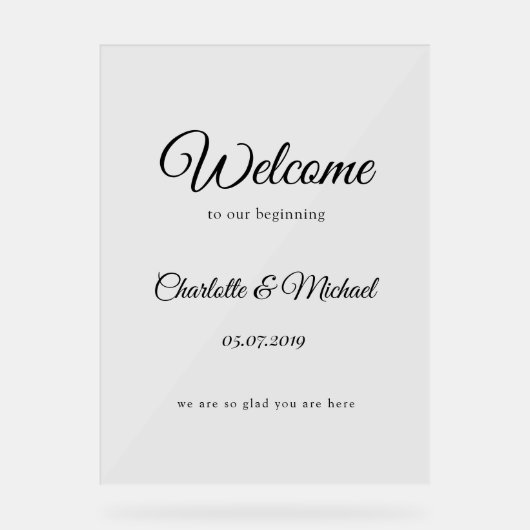 始めよう！ アクリルサイン (正面)