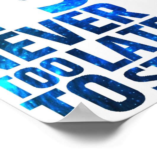 始めるのが遅すぎることはない ポスター (角)