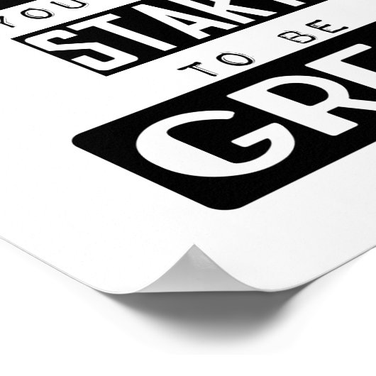 始める必要素晴らしは無いやる気を起こさせる ポスター (角)