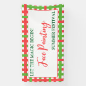 始めろ魔法!-カスタム顔絵を描の夏 横断幕 (縦)