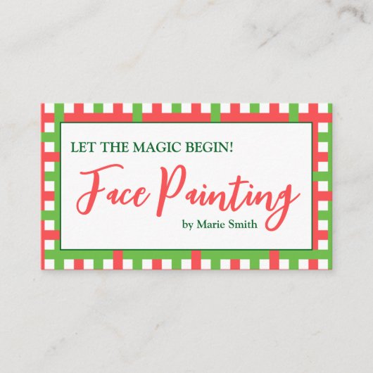 始めろ魔法!カスタム顔絵を描ズ 名刺 (正面)