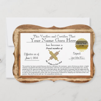 姑の証明書 – ユーモア