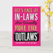 姑の誕生日おもしろいは無法者だ！ カード (黄色い花)