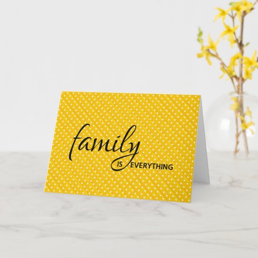 姑水玉模様 カード (黄色い花)