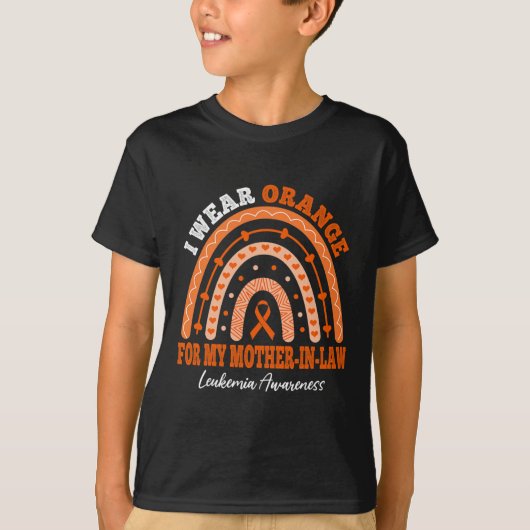 姑衣服オレンジ白血病認識度R Tシャツ (正面)