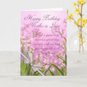 姑誕生日カード – ピンクフェミニンフローラ カード (黄色い花)