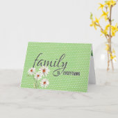 姑誕生日デイジーオン水玉模様 カード (黄色い花)