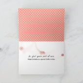 姑誕生日デイジーオン水玉模様 カード (内部)