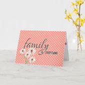 姑誕生日デイジーオン水玉模様 カード (黄色い花)