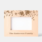 姓かわいいフローラスエレガントクリプトタイポグラフィ レーザー彫刻フレーム (正面)