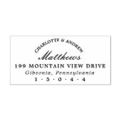 姓と名の差出人住所スタンプエレガント ラバースタンプ (インプリント)