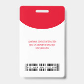 姓と名を持つ会社のロゴバーコードBa バッジ (裏面)