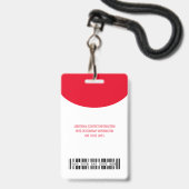 姓と名を持つ会社のロゴバーコードBa バッジ (裏面（ネックストラップ付）)