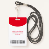 姓と名を持つ会社のロゴバーコードBa バッジ (裏面ランヤード)