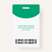 姓と名を持つ会社のロゴバーコードBa バッジ (裏面)