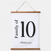 姓のファミリパーソナライズされた名 吊り下げ型タペストリー (正面)