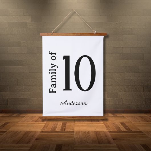 姓のファミリパーソナライズされた名 吊り下げ型タペストリー