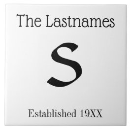 姓の印のシンプルのモダン タイル