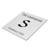 姓の印のシンプルのモダン タイル (側面)