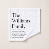 姓の定義おもしろい（白黒） バスタオルセット (ウォッシュタオル)