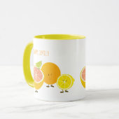 姓の柑橘類のキャラクターのマグ マグカップ (正面左)