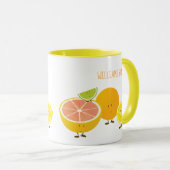 姓の柑橘類のキャラクターのマグ マグカップ (正面右)