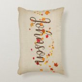 姓を持つBurlapの紅葉 アクセントクッション (正面(垂直))