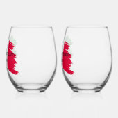 姓イタリアン名カスタムフラグ色懇親会 ステムなしワイングラス (左)