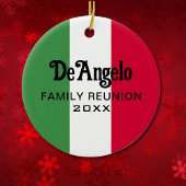 姓イタリアン名カスタムフラグ色懇親会 セラミックオーナメント