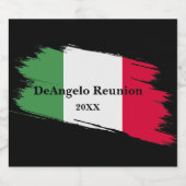 姓イタリアン名カスタムフラグ色懇親会 ビールラベル (シングルラベル)