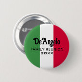 姓イタリアン名カスタムフラグ色懇親会 缶バッジ (正面&裏面)